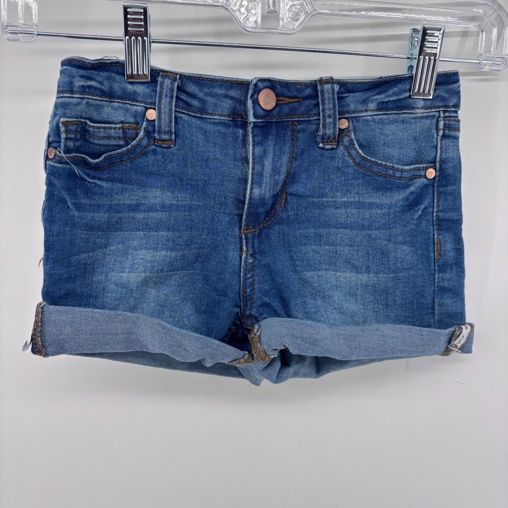 JOE'S JEANS Girls Denim Shorts Blue Distressed Cuffed Hem Pockets Casual